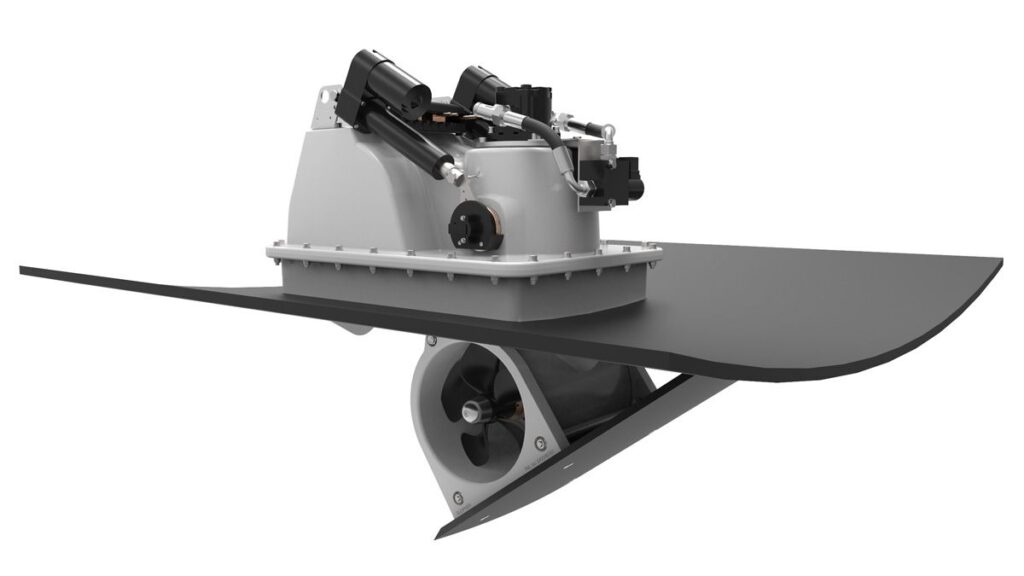 Sleipner retractable thruster lowered